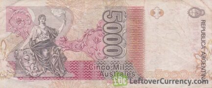 5000 Argentine Australes banknote