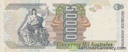 50000 Argentine Australes banknote