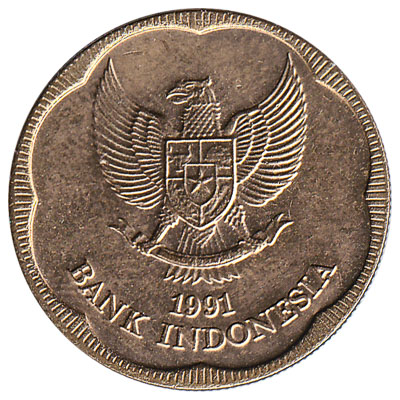Indonesia 500 Rupiah coin (1991 to 1996)