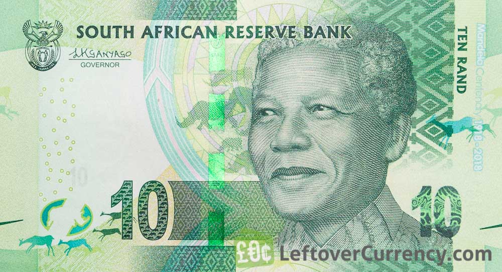 10 South African Rand banknote (Madiba 100th birthday)