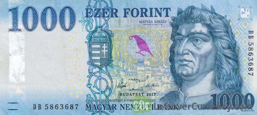 1000 Hungarian Forints banknote (King Matyas 2017)