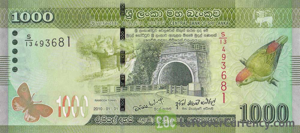 1000 Sri Lankan Rupees banknote (Sri Lanka Dancers series)