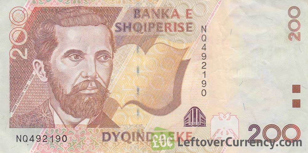 200 Albanian Lek banknote (Naim Frashëri)