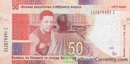 50 South African Rand banknote (Madiba 100th birthday)