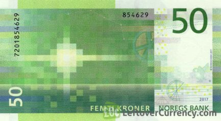 50 Norwegian Kroner banknote (Utvær Lighthouse)