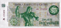 Albania 10 Lek Valutë banknote