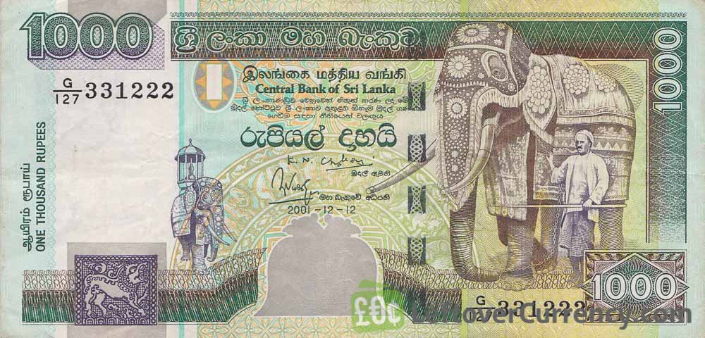1000 Sri Lankan rupees banknote (Elephants)