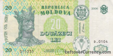 20 Moldovan Lei banknote