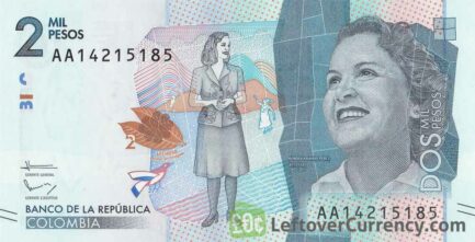 2000 Colombian Pesos banknote (Débora Arango Pérez)