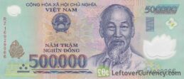 500,000 Vietnamese Dong banknote - Exchange yours for cash today