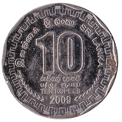 10 Sri Lankan Rupees coin