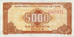 5000 Vietnamese Dong foreign exchange certificate