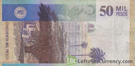 50000 Colombian Pesos banknote (Jorge Isaacs Ferrer)