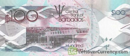 100 Barbados dollars banknote (Grantley Adams International Airport)