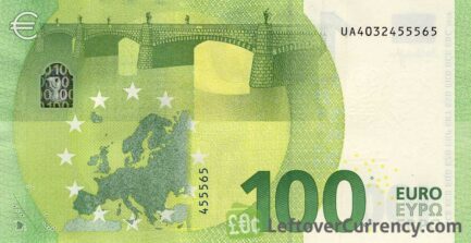 100 Euros banknote second series reverse