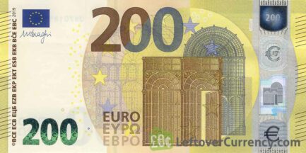 200 Euros banknote Second series obverse