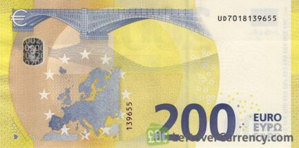 200 Euros banknote Second series reverse