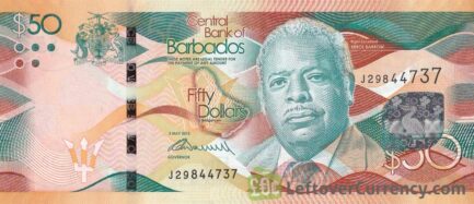 50 Barbados dollars banknote (Independence Square)