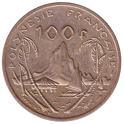 100 CFP francs coin (Polynésie Française)