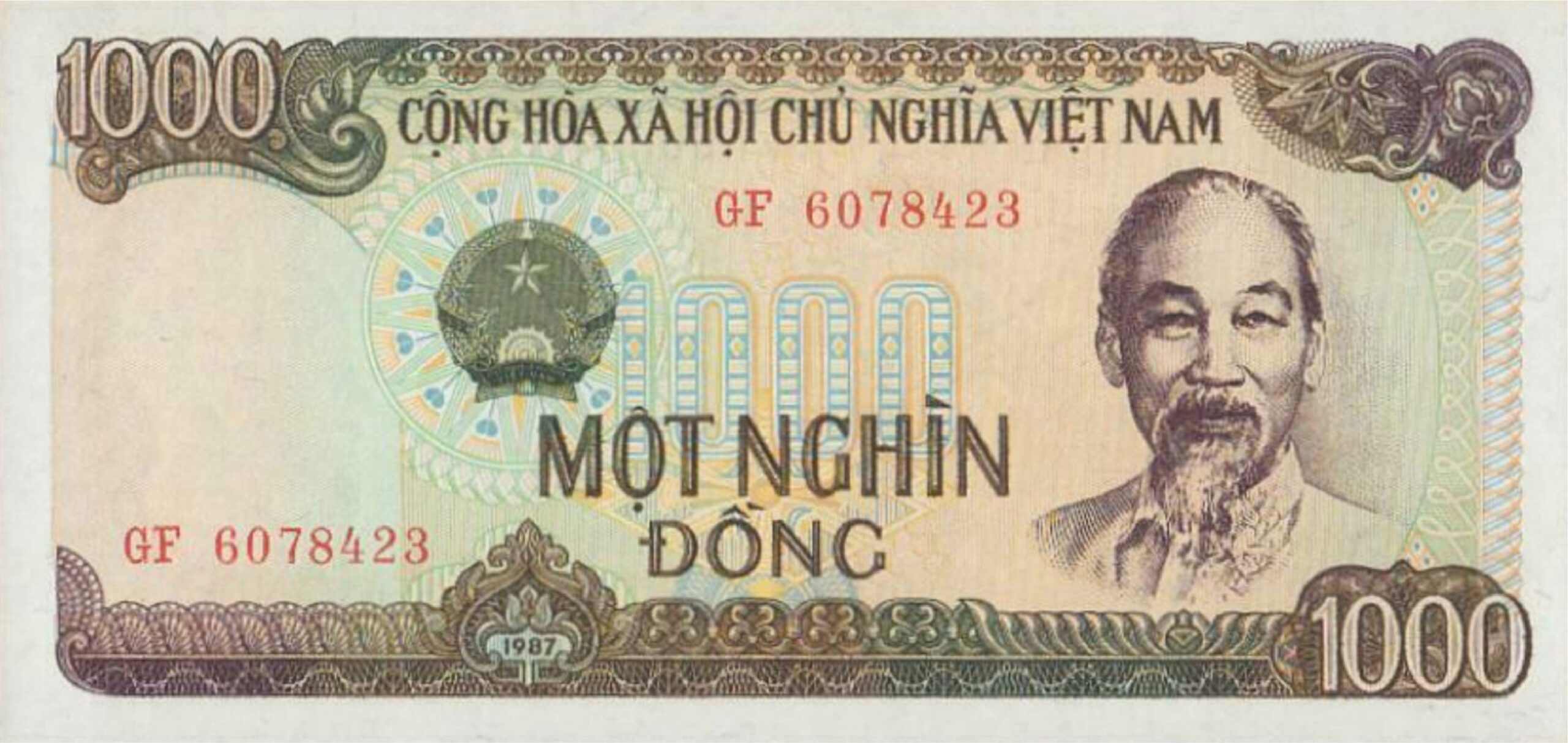 1000 Vietnamese Dong banknote type 1987
