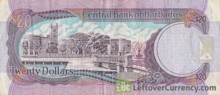 20 Barbados Dollars banknote (National Heroes Square)