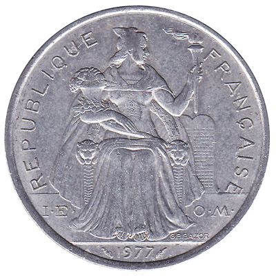 5 CFP francs coin (Polynésie Française)