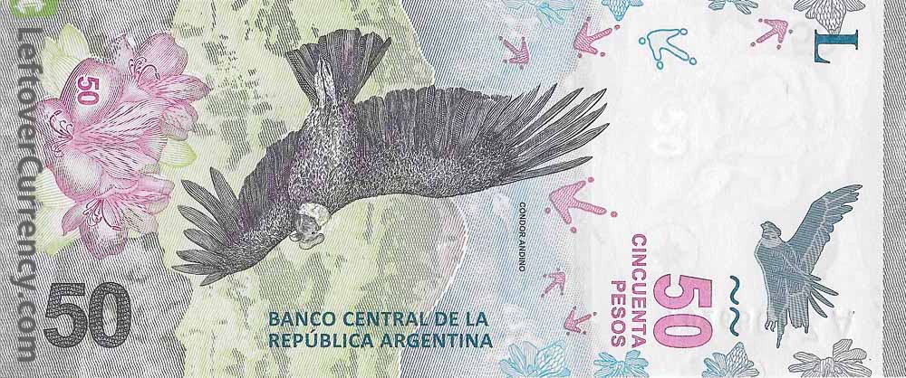 50 Argentine Pesos banknote 4th Series (Andean condor)