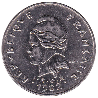 50 CFP francs coin (Polynésie Française)