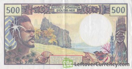 500 CFP francs banknote (Polynesian fisherman)