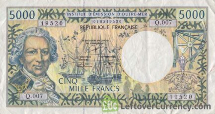5000 CFP francs banknote (Bougainville & Despointes)