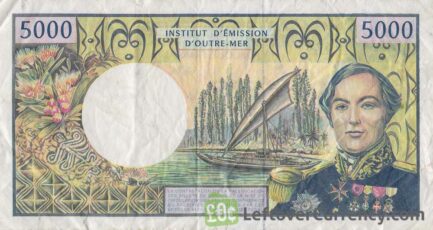 5000 CFP francs banknote (Bougainville & Despointes)