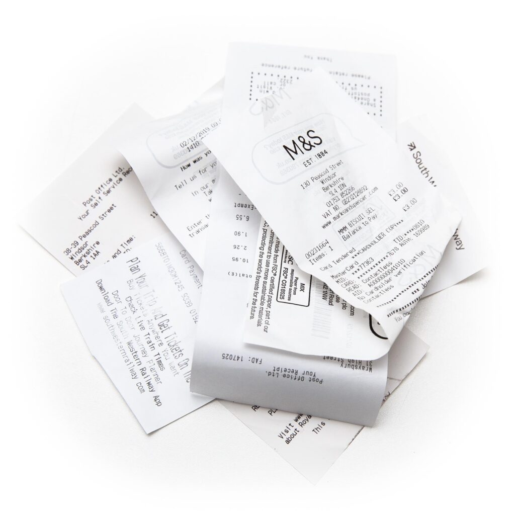 carbon footprint of receipts