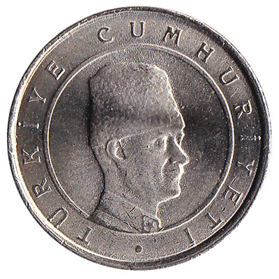 100 bin lira coin Turkey reverse
