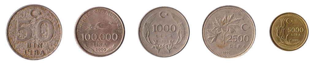 1000 lira coin Turkey inflation