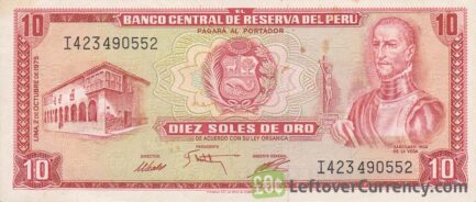 10 Soles de Oro banknote Peru (El Inca)