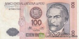 100 Peruvian intis banknote obverse