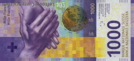 1000 Swiss Francs banknote (9th Series) obverse