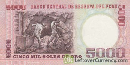 5000 Soles de Oro banknote Peru (Bolognesi)