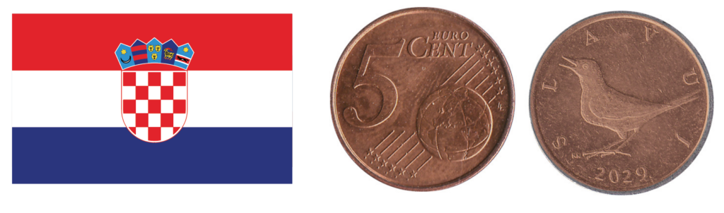 How a 5 euro cent coin may look when Croatia joins the Eurozone