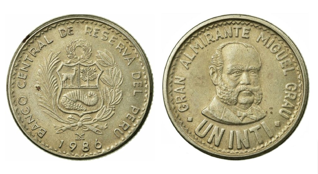 1 Peruvian Inti coin