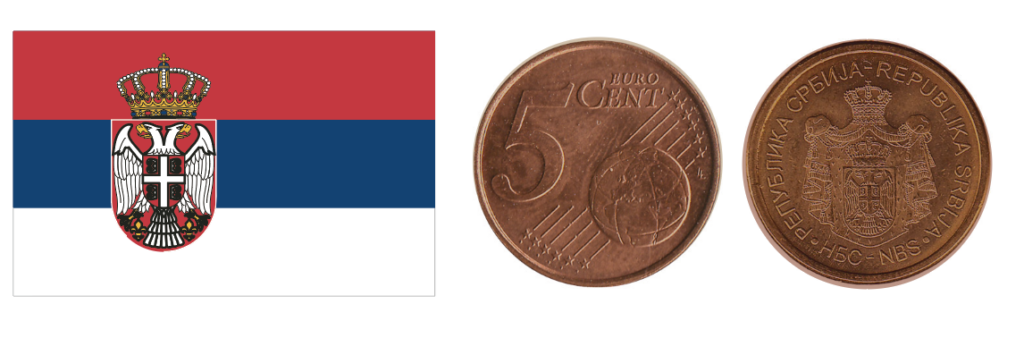 Serbian 5 euro cent coin artist impression