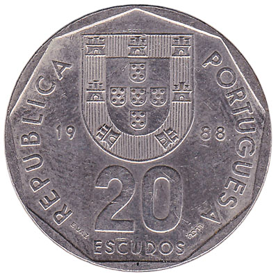 20 Portuguese Escudos coin