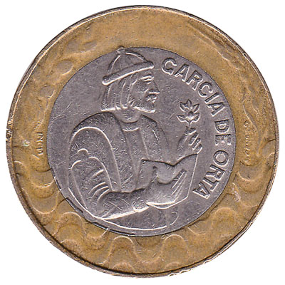 200 Portuguese Escudos coin (Garcia de Orta)