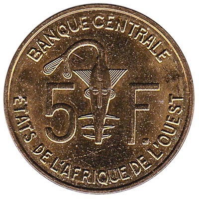 5 FCFA coin West Africa