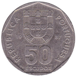 50 Portuguese Escudos coin