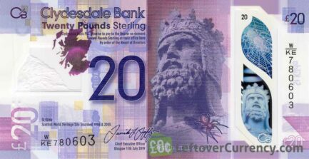 Clydesdale Bank 20 Pounds banknote (2019 series)