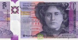 Royal Bank of Scotland 20 Pounds banknote (2019 series)