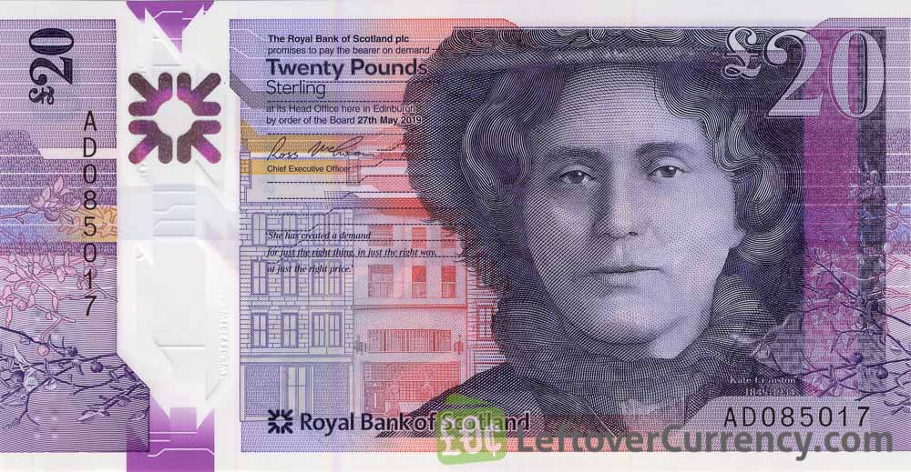 Royal Bank of Scotland 20 Pounds banknote (2019 series)