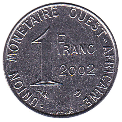 1 FCFA coin West Africa