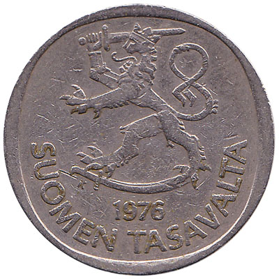 1 markka coin Finland (cupronickel)